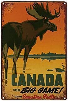 Home Decor Canada - Metal Tin Sign Canada Travel Decor