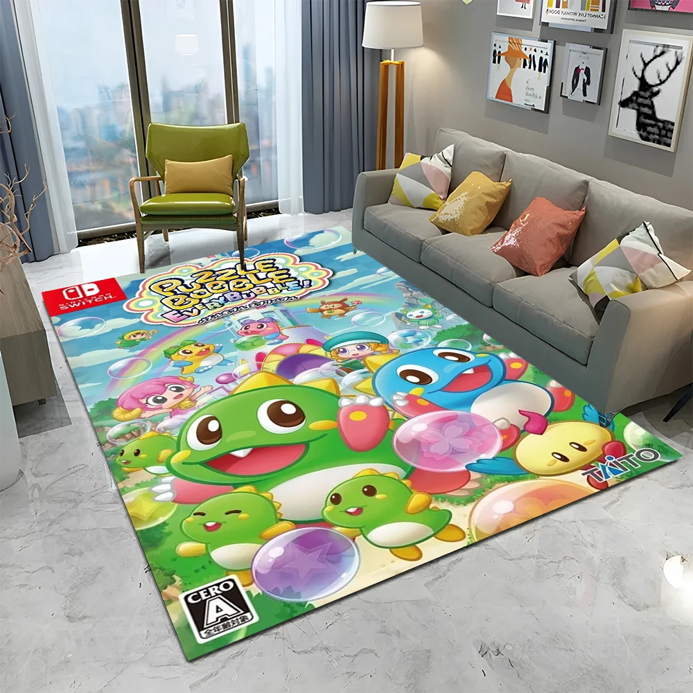 Home Decor Online Game - Bubble Bobble Cartoon Game Gamer Carpet