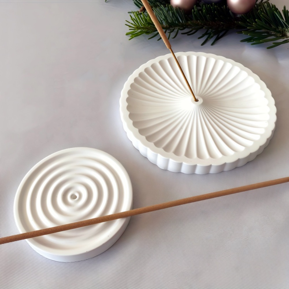 Home Decor Humacao - 2pcs Round Incense Burner Silicone Mold