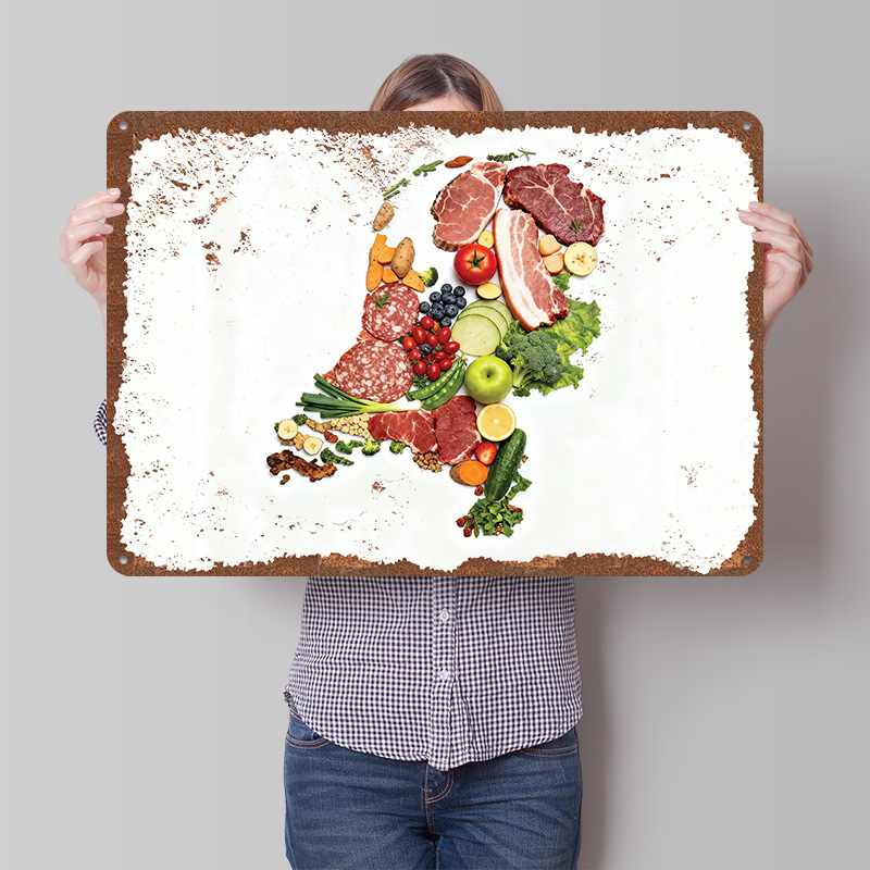 Home Decor Netherlands - Food Map of Netherlands Made From
