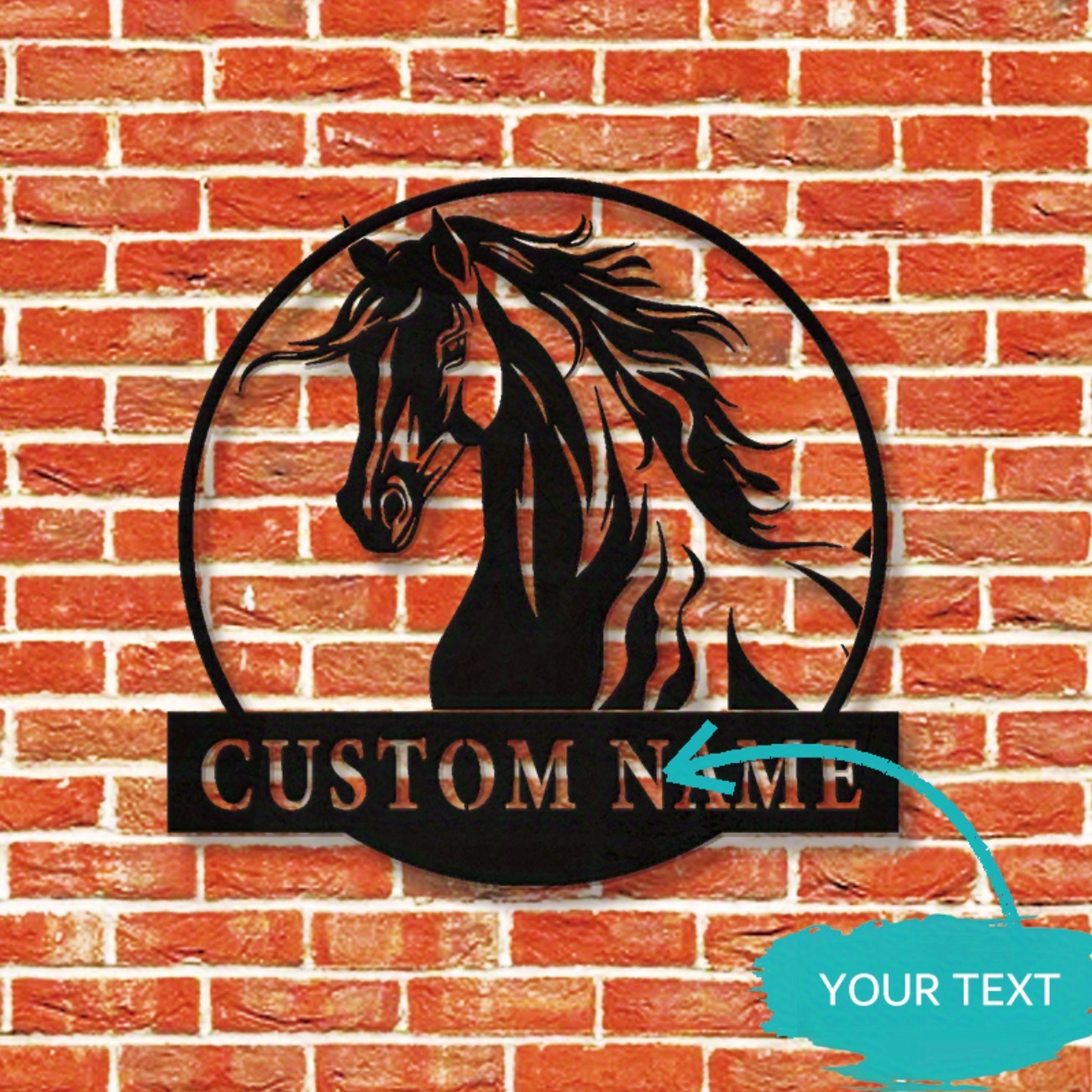 Home Decor Handmade - Custom Handmade Metal Horse Wall Art