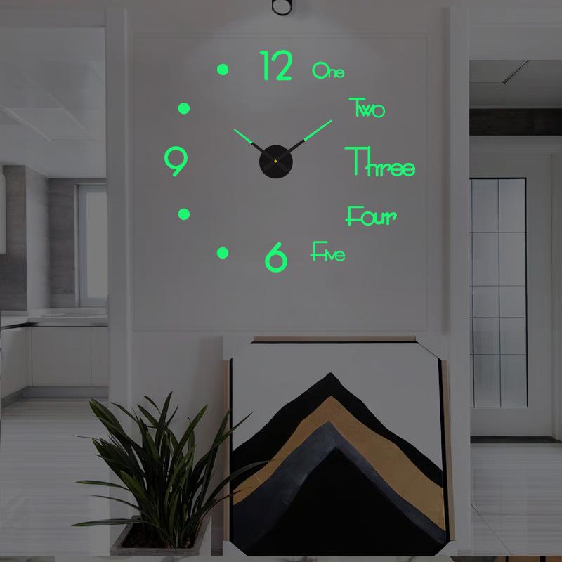 Wall Clock Silent - Silent Non Ticking Luminous Wall Clock