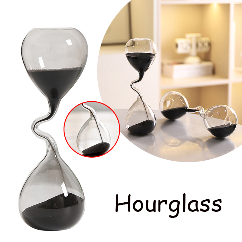 Home Decor Aesthetic - Curve Design Black Hourglass Modern Style