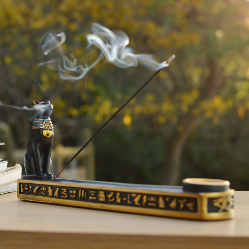 Home Decor Humacao - Ancient Egyptian Cat God Incense Burner