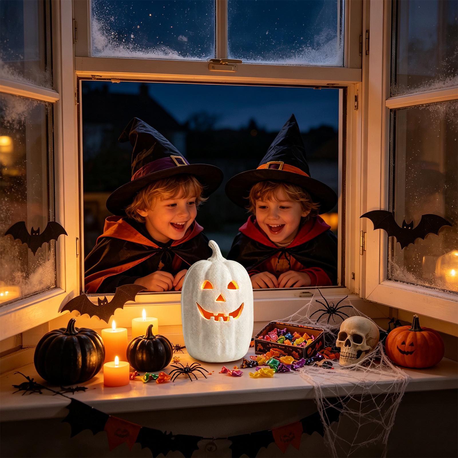 Home Decor Handmade - Halloween Pumpkin Decor Resin Pumpkin Handmade