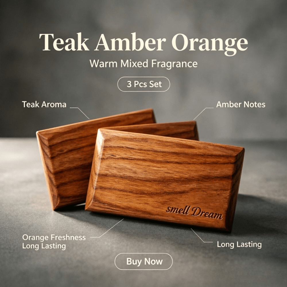Home Decor Orange - Car Air Freshener Teak Amber Orange