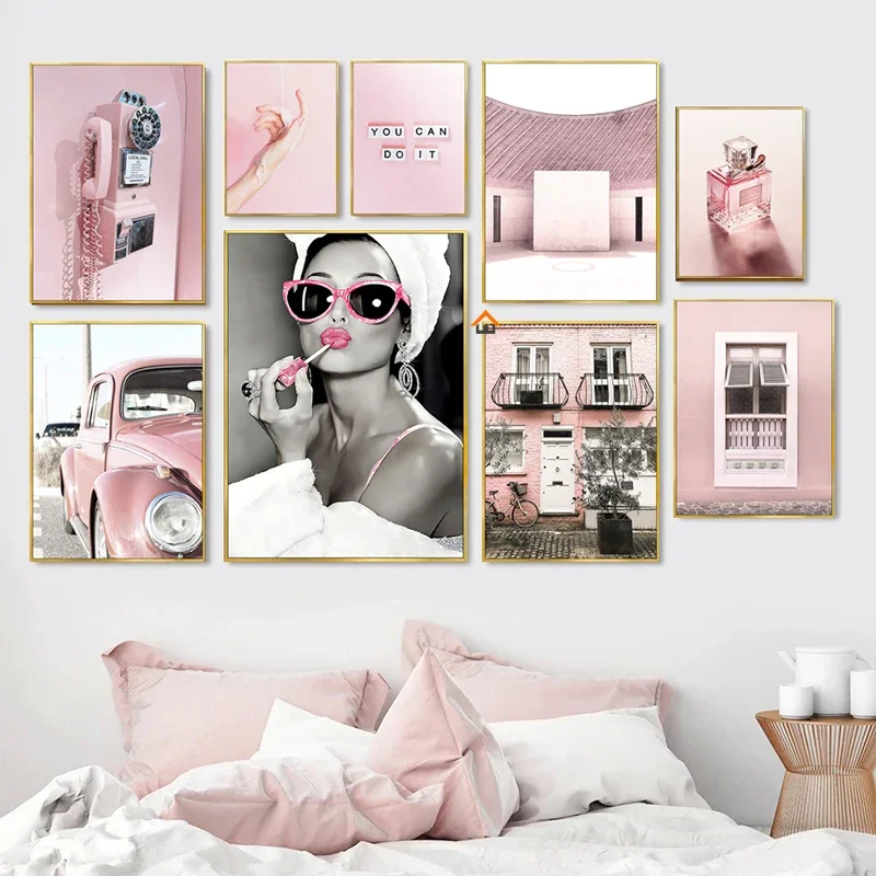 Home Decor Luxury - Luxury Perfume Women Pink Vintage Car
