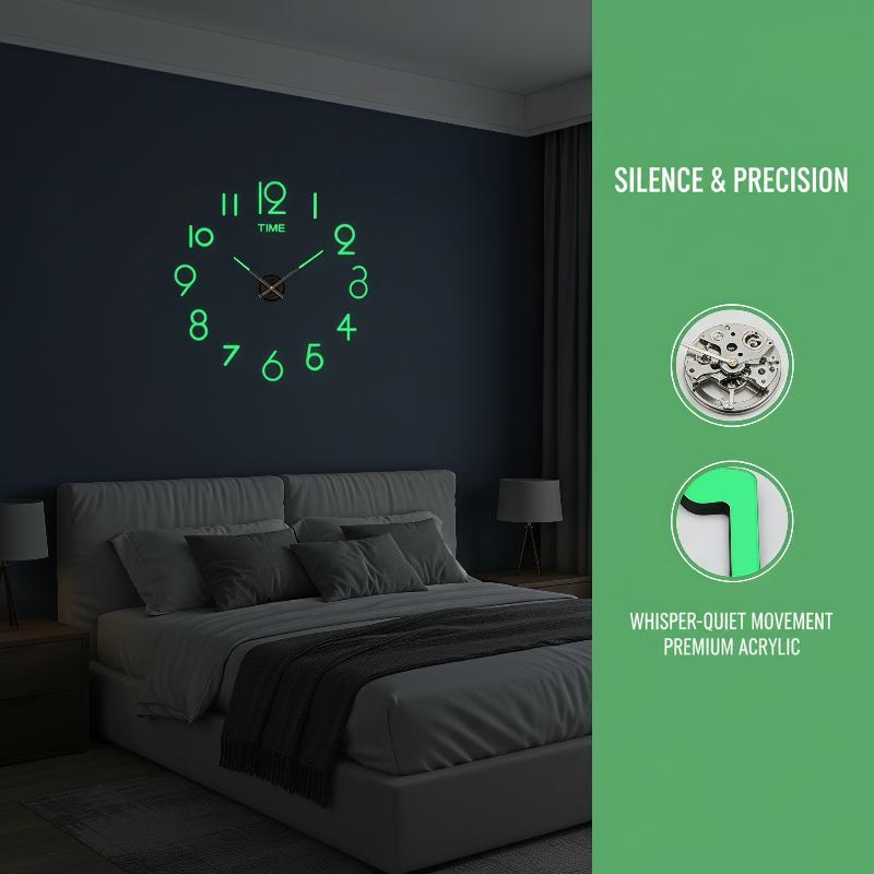 Acrylic Mirror 3D DIY Wall Clo - đánh giá và giá Wall Clock Silent