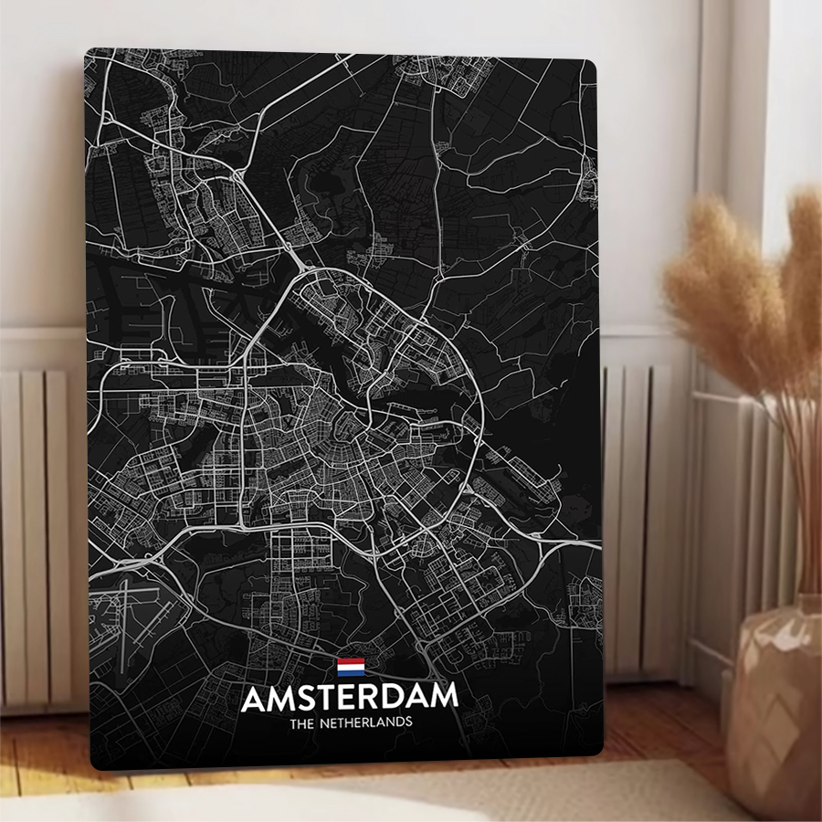 Custom Amsterdam City Map Meta - đánh giá và giá Home Decor Netherlands