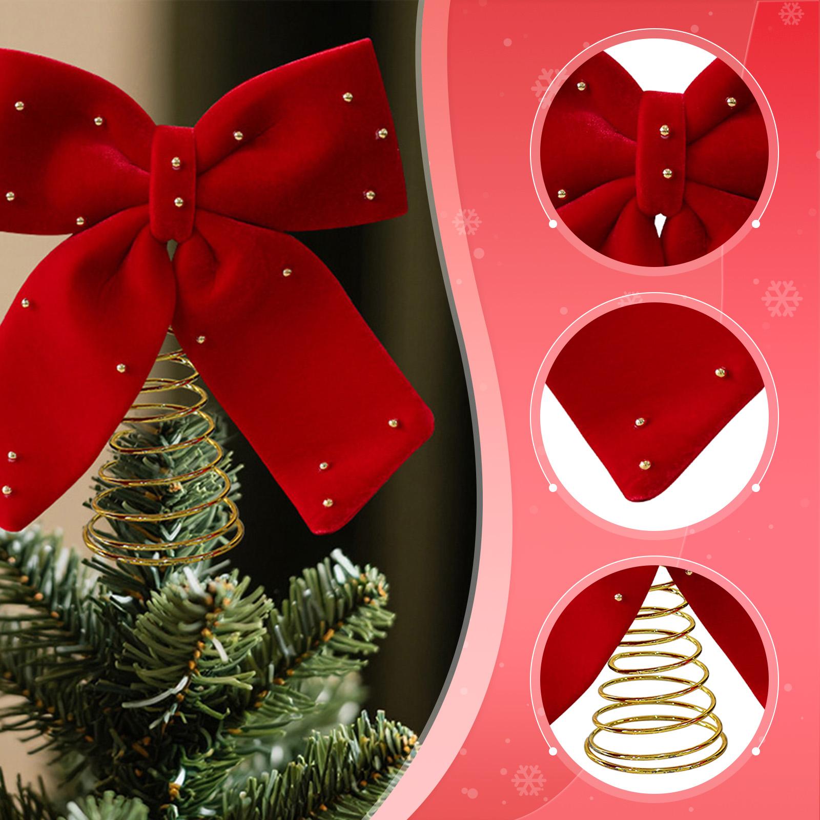 Elegant Red Bowknot Christmas  - đánh giá và giá Home Xmas Decor Ideas