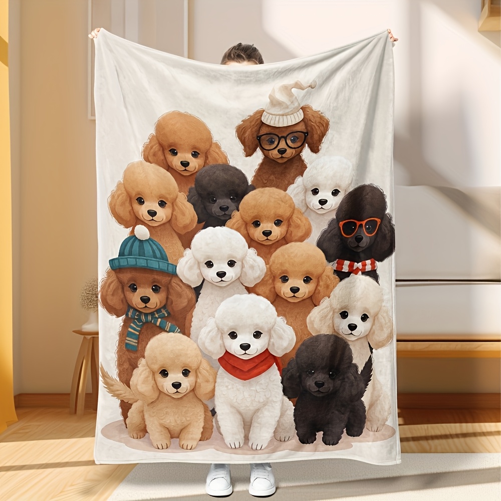 Fluffy Dog Friends Blanket Thr - đánh giá và giá Home Xmas Decor Ideas
