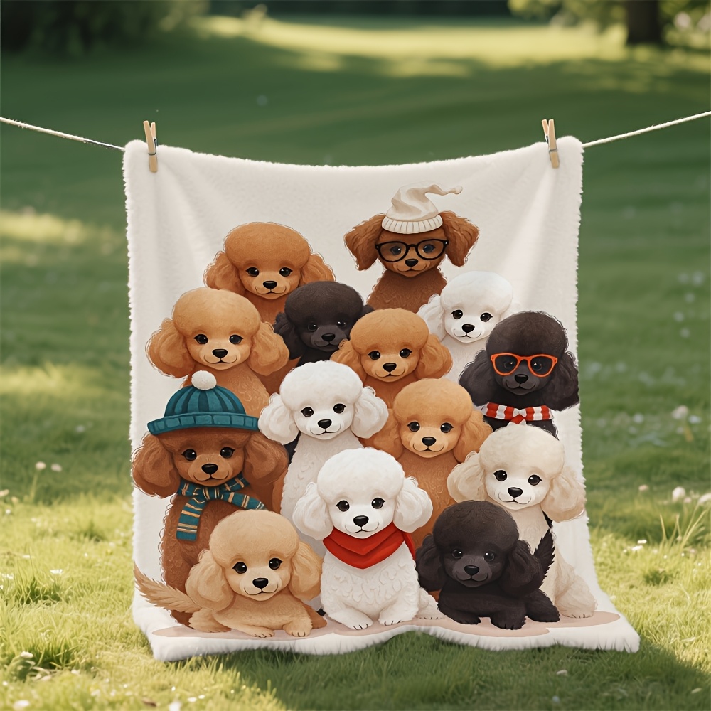 Fluffy Dog Friends Blanket Thr - đánh giá và giá Home Xmas Decor Ideas