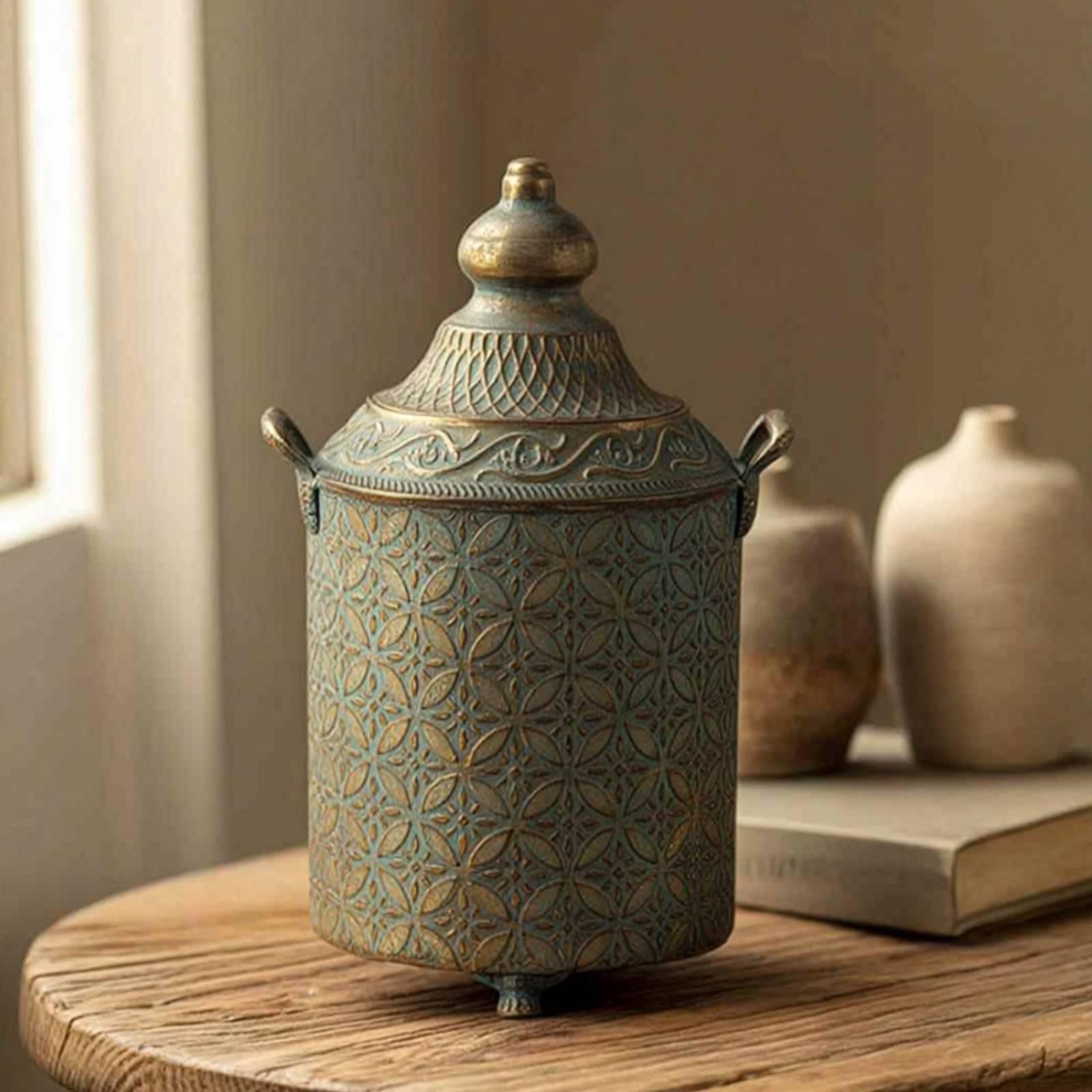 Patina Finished Metal Decorati - đánh giá và giá Home Decor Vase