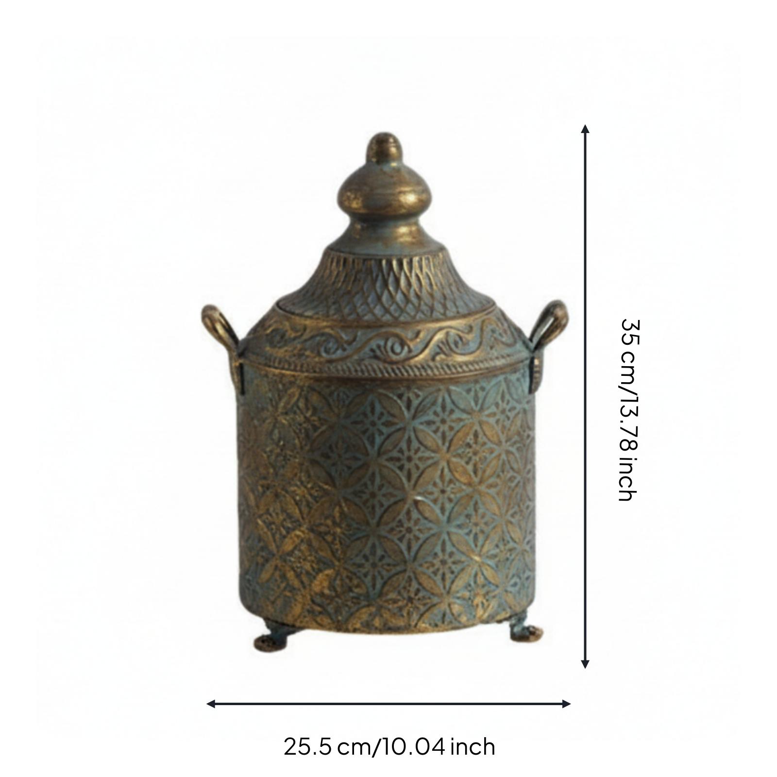 Patina Finished Metal Decorati - đánh giá và giá Home Decor Vase
