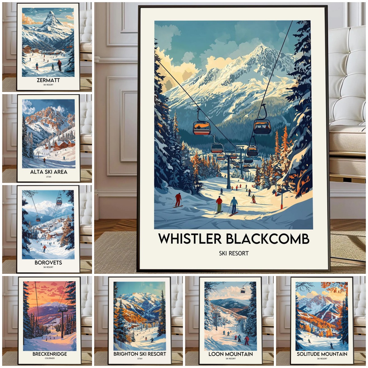Ski Resort Poster Telluride Co - đánh giá và giá Home Decor Canada