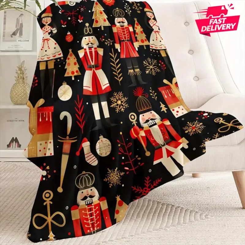 Christmas Blanket Reindeer Hol - đánh giá và giá Home Xmas Decor Ideas