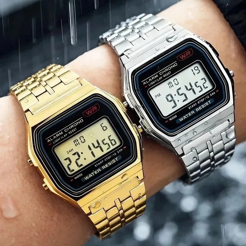 F91W Band Watch Waterproof Ret - đánh giá và giá Vintage Alarm Clock