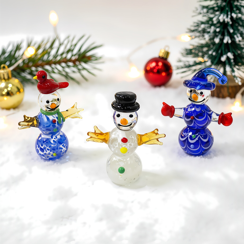 Mini Glass Snowman Figurine Cu - đánh giá và giá Home Xmas Decor Ideas