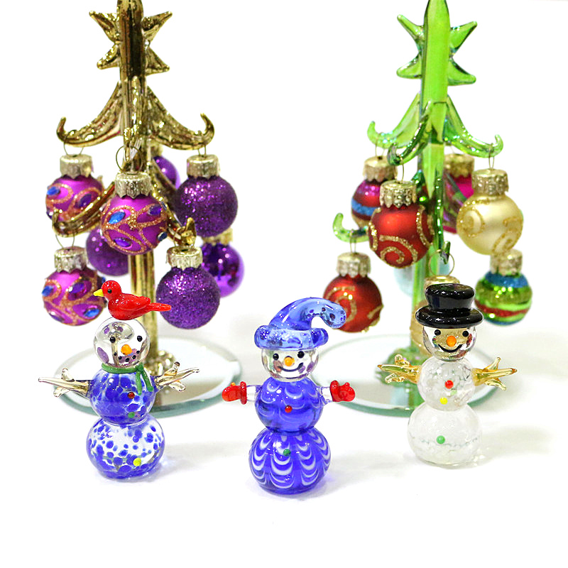 Mini Glass Snowman Figurine Cu - đánh giá và giá Home Xmas Decor Ideas