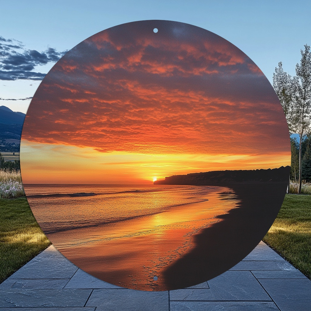 Custom 2D Flat Round Metal Wal - đánh giá và giá Home Decor Orange
