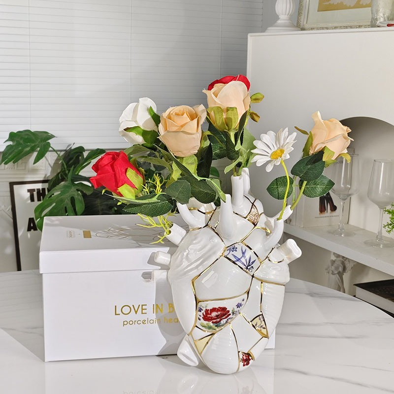 Heart vase Living room wine ca - đánh giá và giá Home Decor Vase