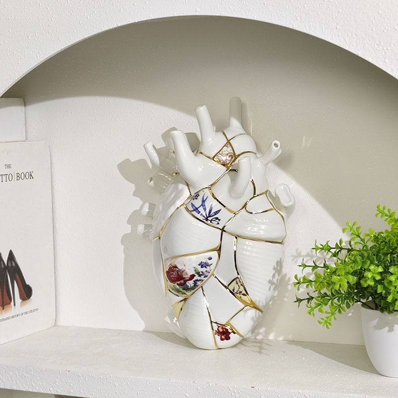 Heart vase Living room wine ca - đánh giá và giá Home Decor Vase
