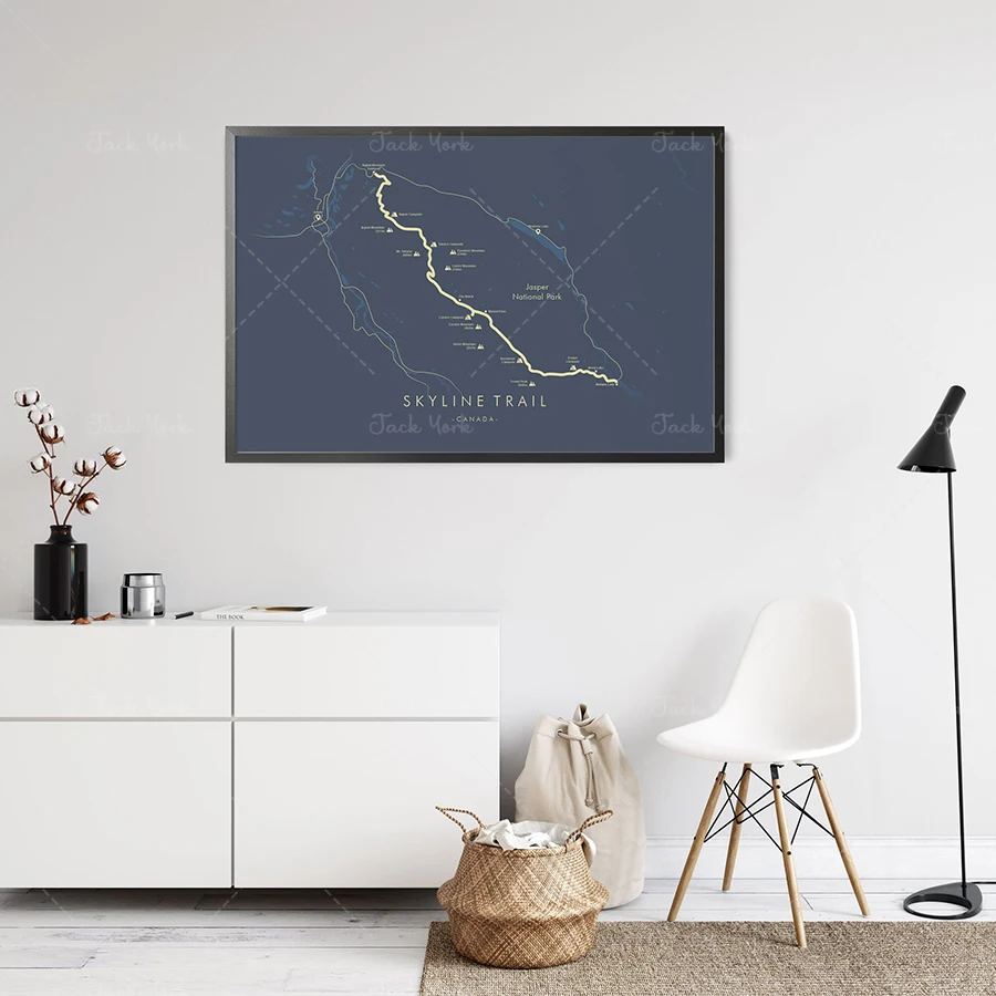 Skyline Trail Map, Canada Hiki - đánh giá và giá Home Decor Canada