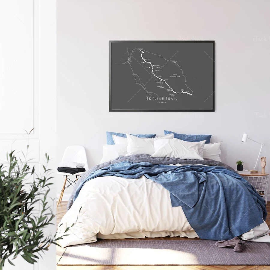Skyline Trail Map, Canada Hiki - đánh giá và giá Home Decor Canada