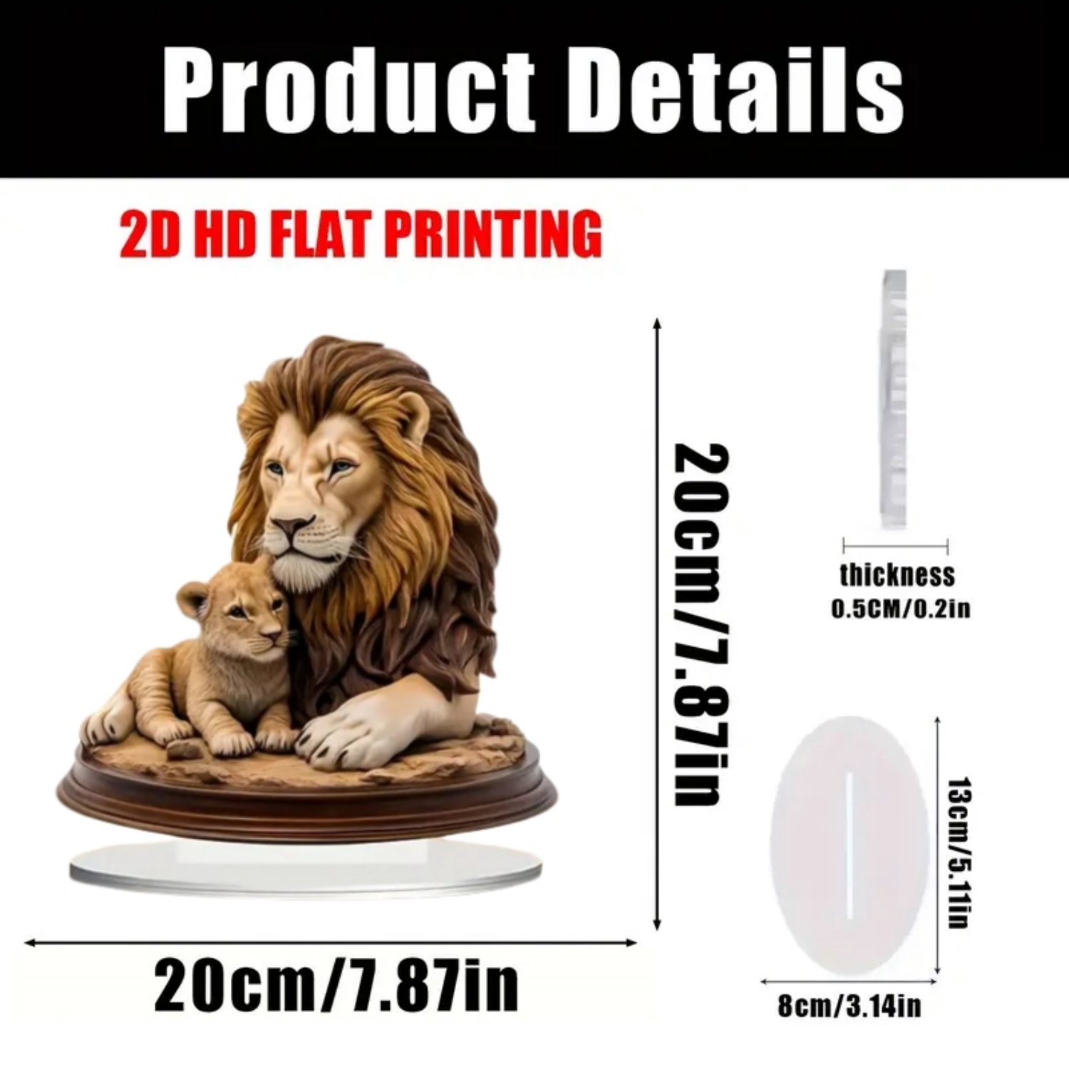 Male Lion Statue,2D Flat Anima - đánh giá và giá Home Decor Kit