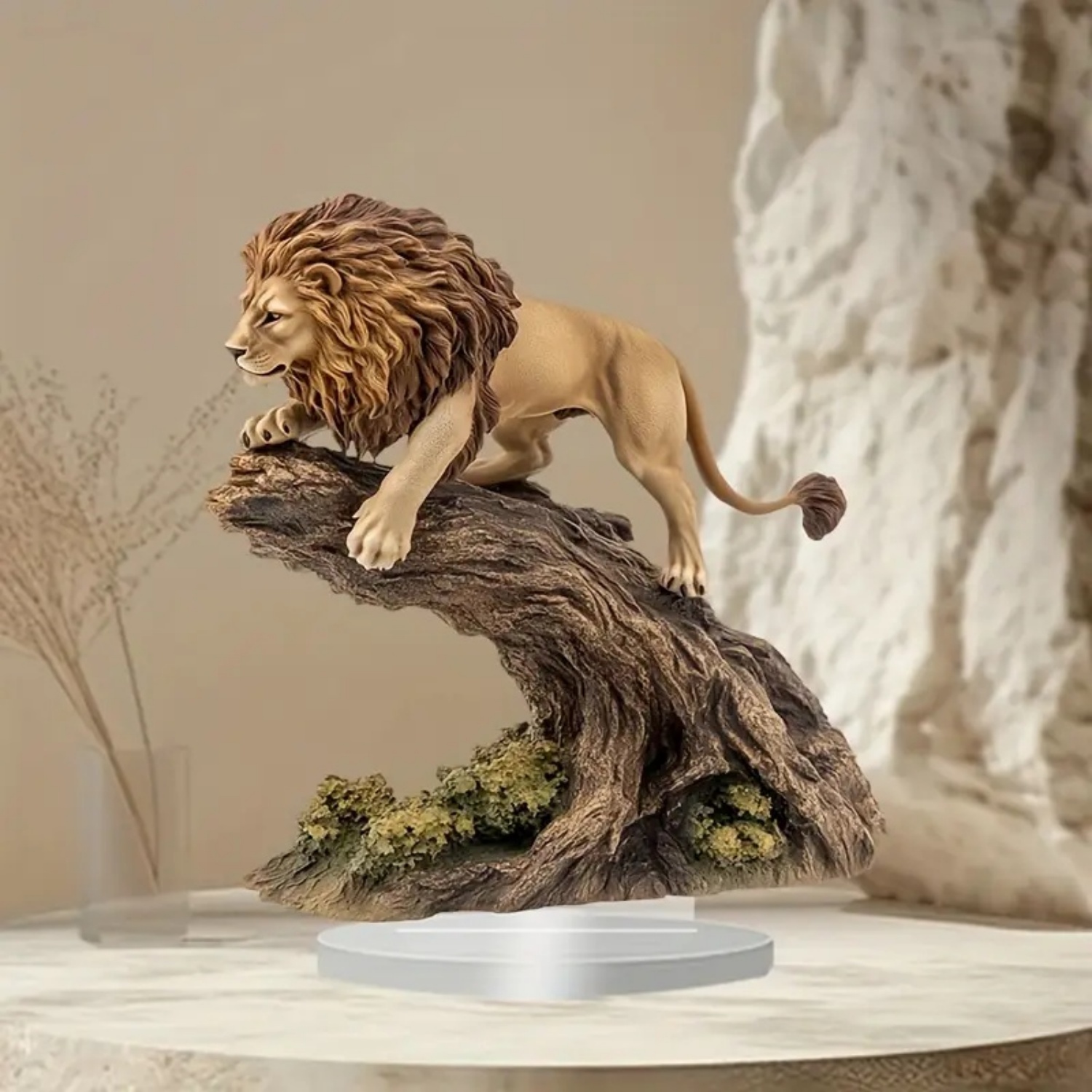 Male Lion Statue,2D Flat Anima - đánh giá và giá Home Decor Kit