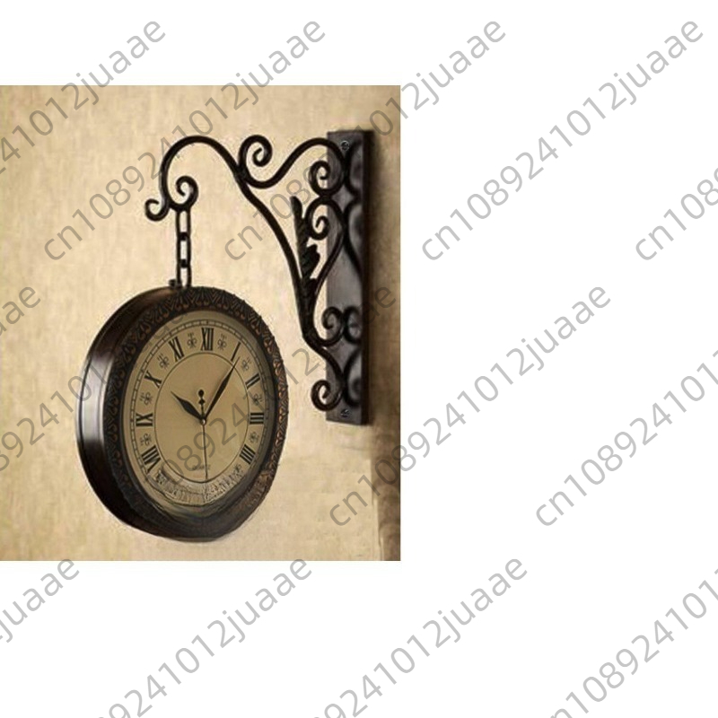 Household retro metal double-s - đánh giá và giá Wall Clock Silent