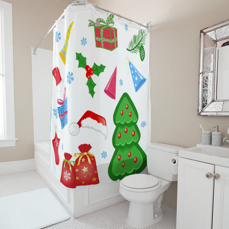 TU Shower Curtain Christmas Fo - đánh giá và giá Home Xmas Decor Ideas