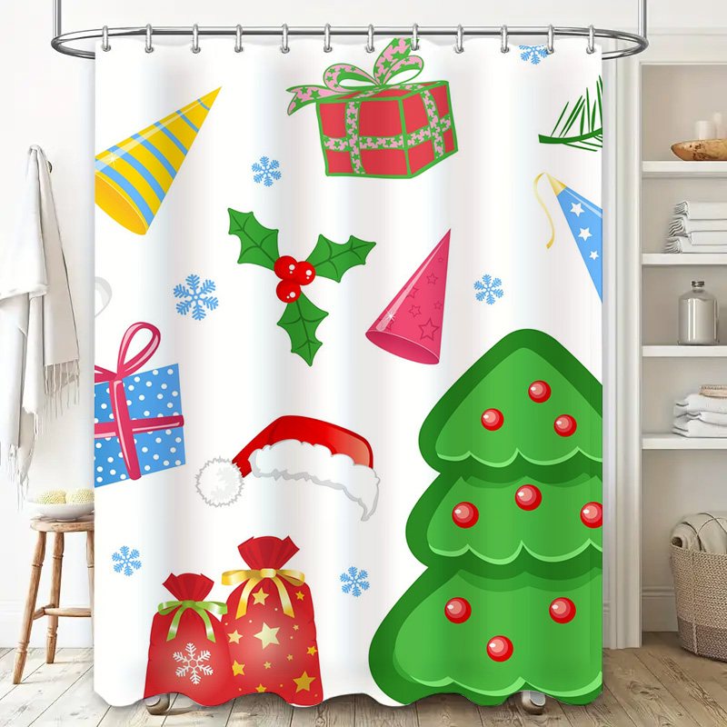TU Shower Curtain Christmas Fo - đánh giá và giá Home Xmas Decor Ideas