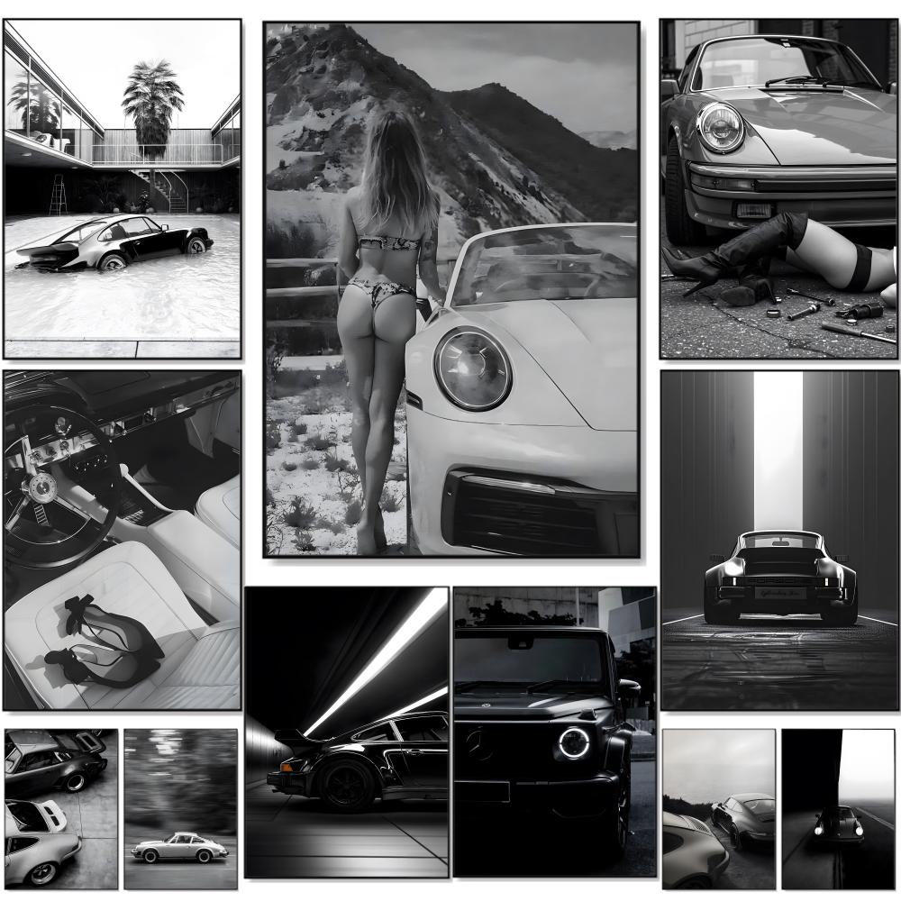 Black white Luxury Sports Car  - đánh giá và giá Home Decor Luxury