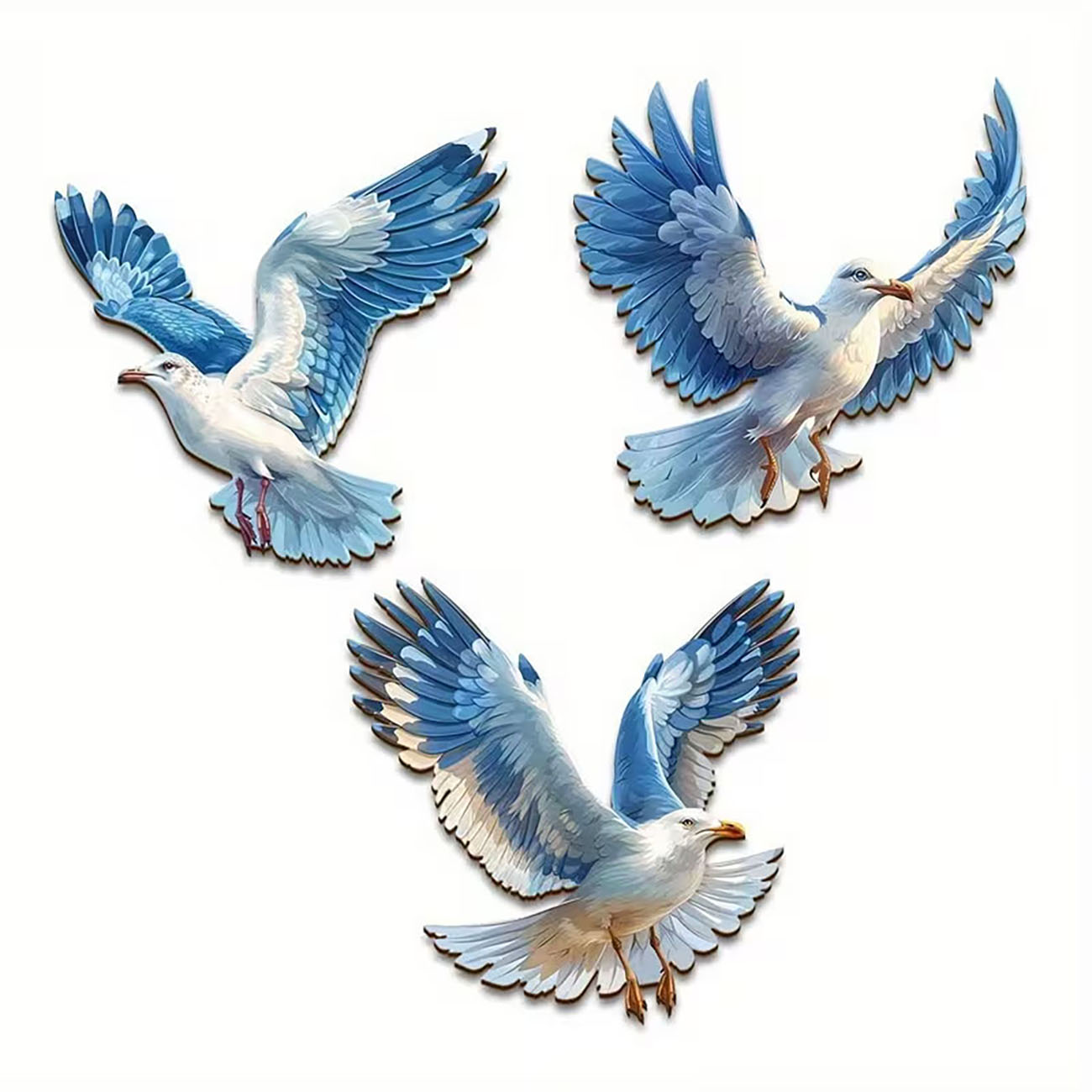 3 Pcs Wooden Seagull Wall Deco - đánh giá và giá Home Decor Nautical