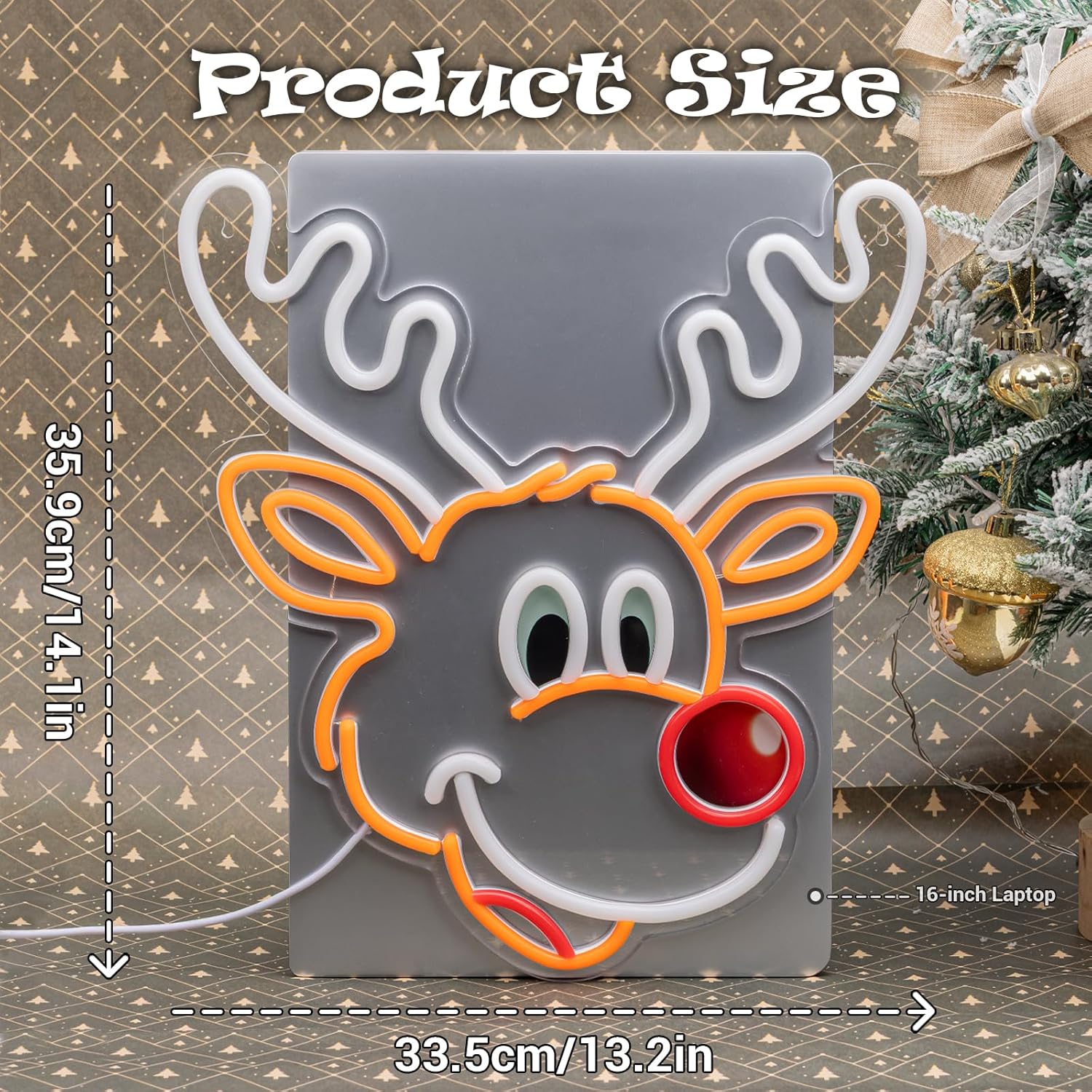 Cute Christmas Reindeer Neon S - đánh giá và giá Home Xmas Decor Ideas