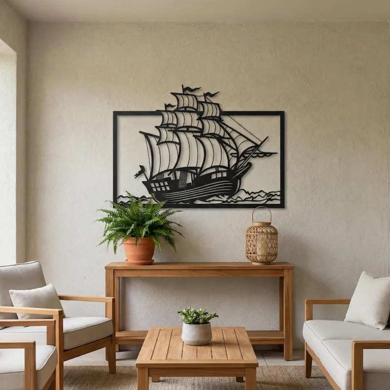 Metal Sailboat Wall Art, Coast - đánh giá và giá Home Decor Nautical