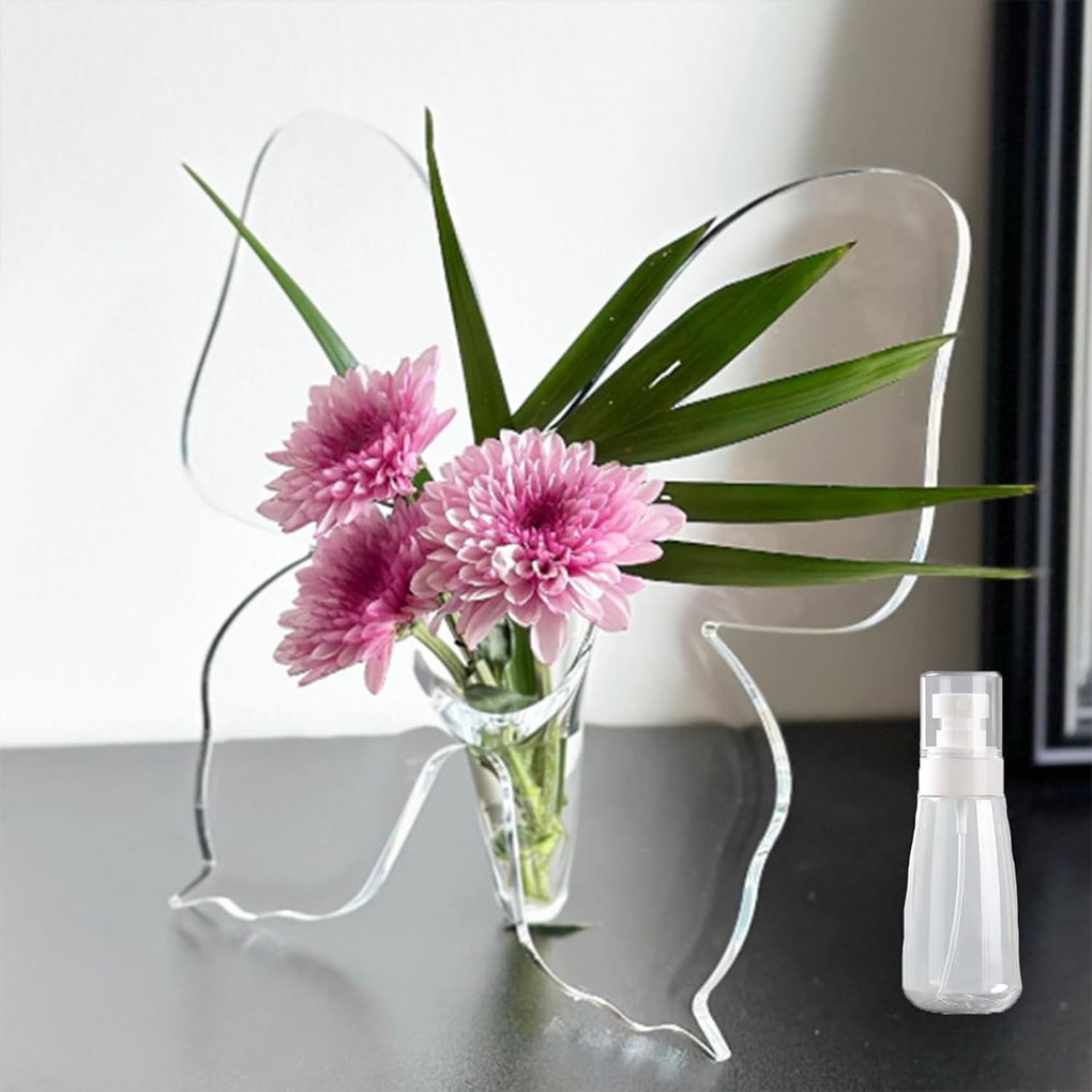 Transparent Butterfly Acrylic  - đánh giá và giá Home Decor Vase