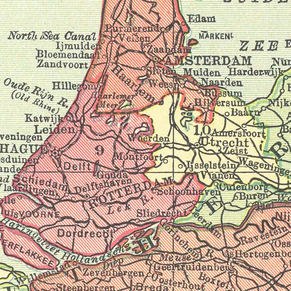 42*59Cm 1914 Bỉ Và Hà Lan Bản  - đánh giá và giá Home Decor Netherlands
