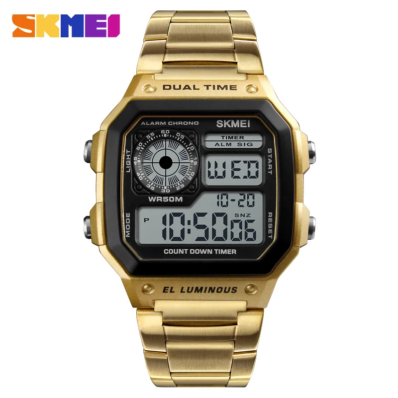 SKMEI 1335 Digital Watch for M - đánh giá và giá Vintage Alarm Clock