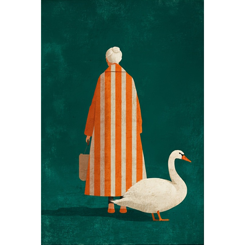 Figure in Orange White Striped - đánh giá và giá Home Decor Orange
