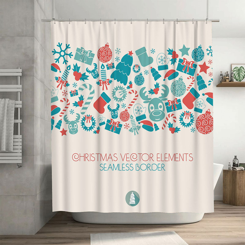 TU Christmas Shower Curtain Fe - đánh giá và giá Home Xmas Decor Ideas