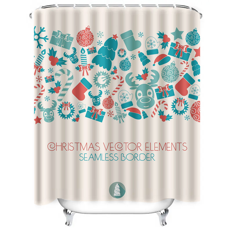 TU Christmas Shower Curtain Fe - đánh giá và giá Home Xmas Decor Ideas