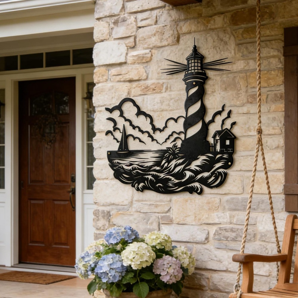 CIFbuy Metal Wall Art Lighthou - đánh giá và giá Home Decor Nautical
