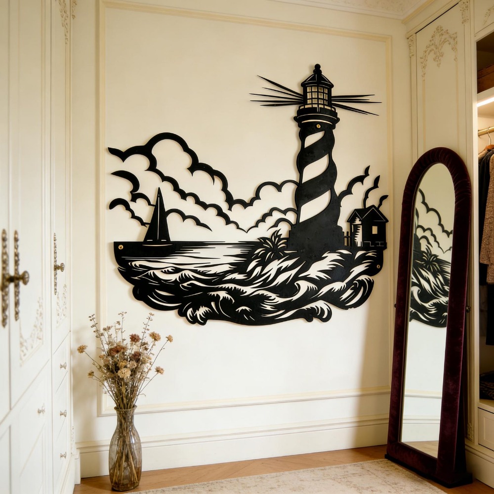CIFbuy Metal Wall Art Lighthou - đánh giá và giá Home Decor Nautical