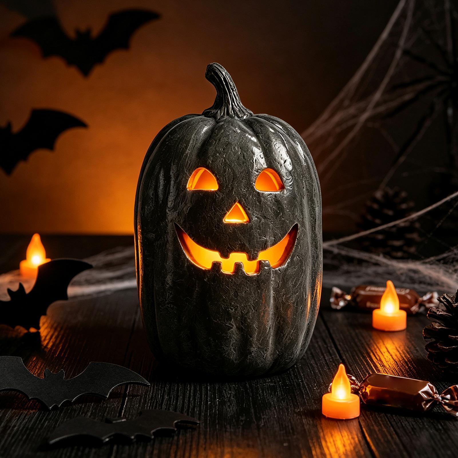 Halloween Pumpkin Decor Resin  - đánh giá và giá Home Decor Handmade